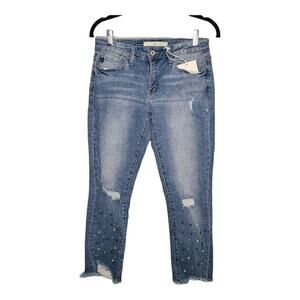 KanCan NWT Ankle/Cropped Jeans with‎ Faux Pearl Detail Size 3